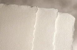 Kalander Papier czerpany - - biały, len, A4