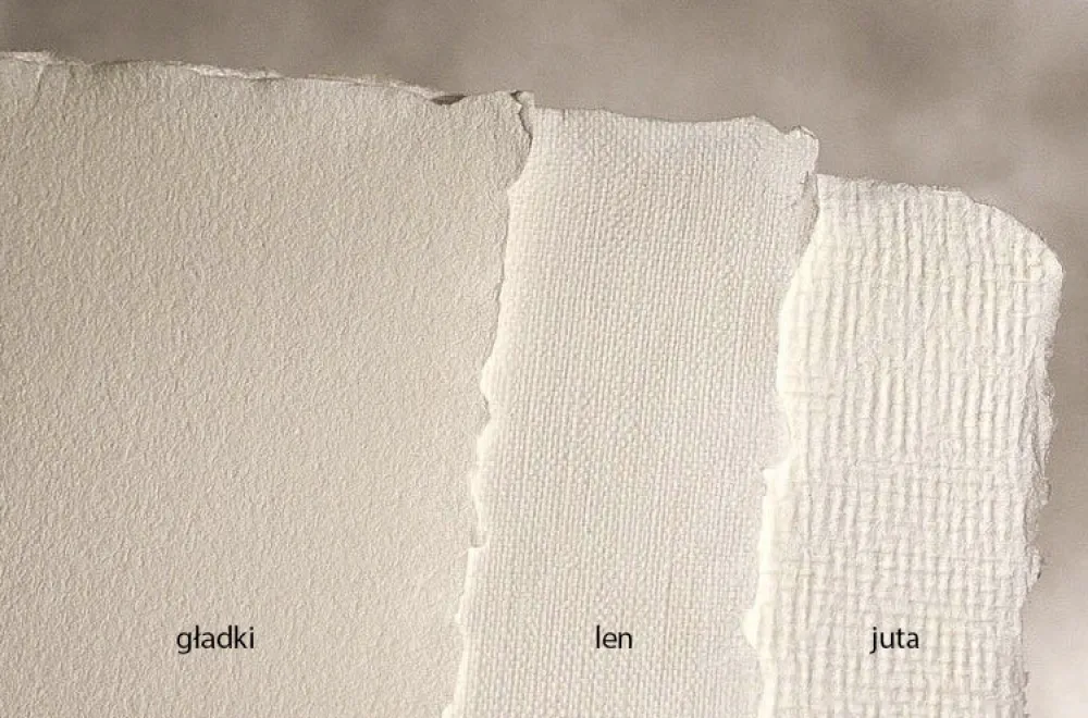 Kalander Papier czerpany - - biały, len, A5