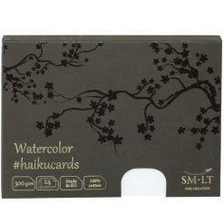SMLT Papier do akwareli, bawełniany Haiku Cards - SM-LT - 14,7 x 10,6 cm, 300 g, 24 ark.