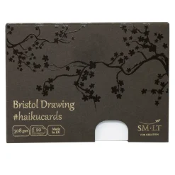 SMLT Papier do akwareli, bawełniany Haiku Cards - SM-LT - biały, 14,7 x 10,6 cm, 308 g, 20 ark.