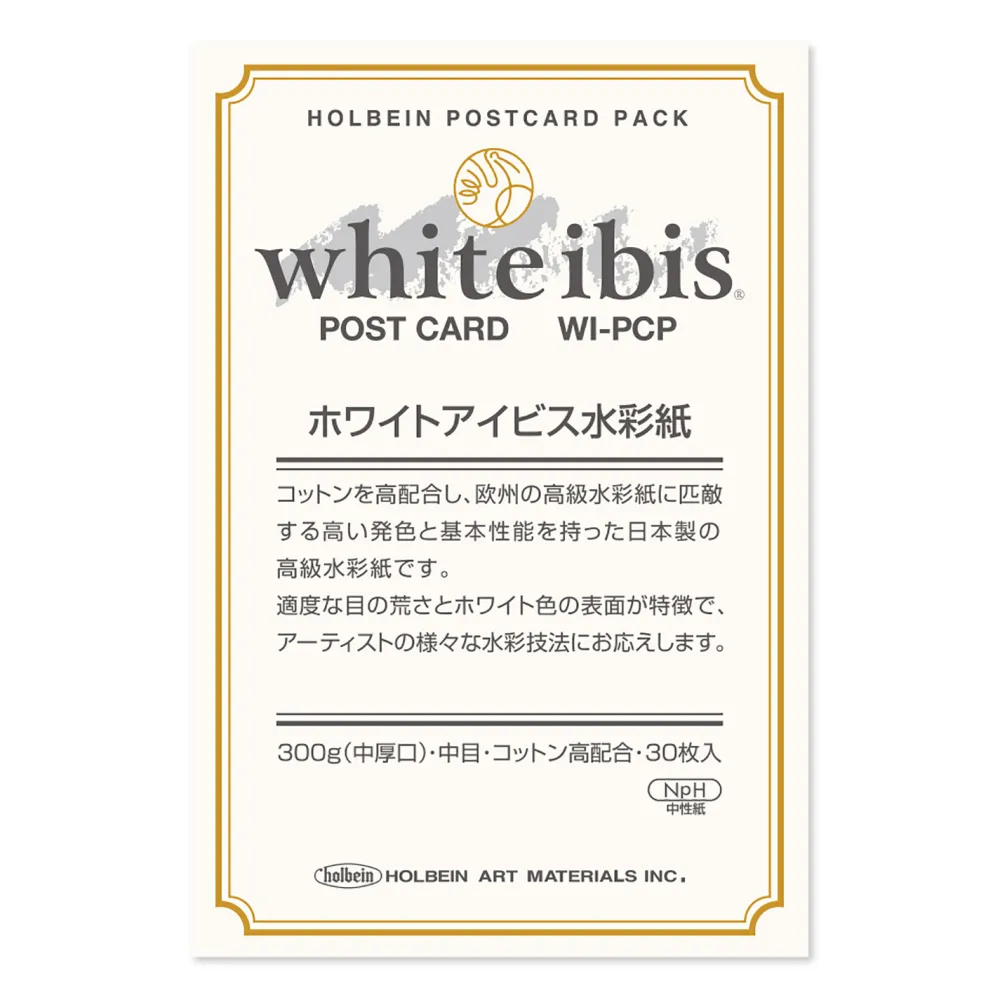 Holbein Papier do akwareli White Ibis - - cold press, 10 x 14,7 cm, 300 g, 30 ark. > Papier Do Akwareli