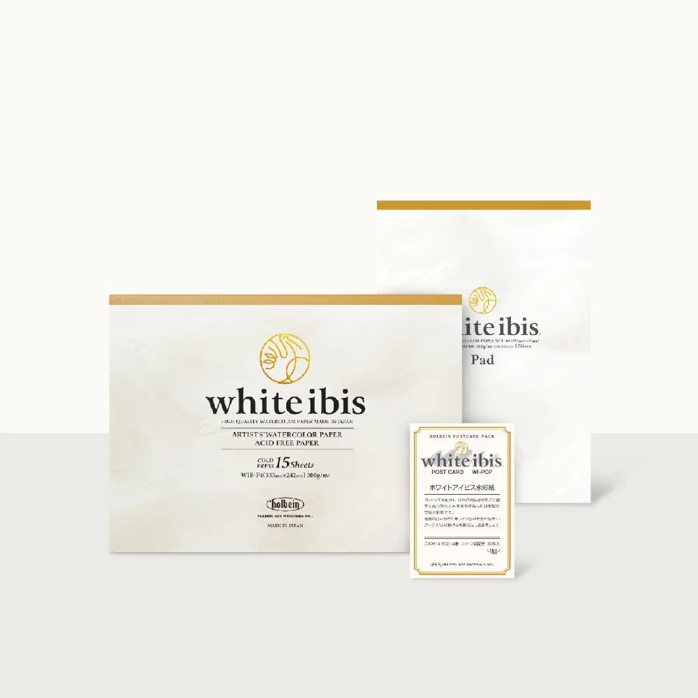 Holbein Papier do akwareli White Ibis - - cold press, 10 x 14,7 cm, 300 g, 30 ark. > Papier Do Akwareli