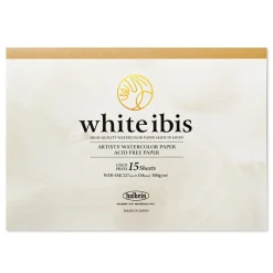 Holbein Papier do akwareli White Ibis - - cold press, A4, 300 g, 12 ark. ><noscript><img width=