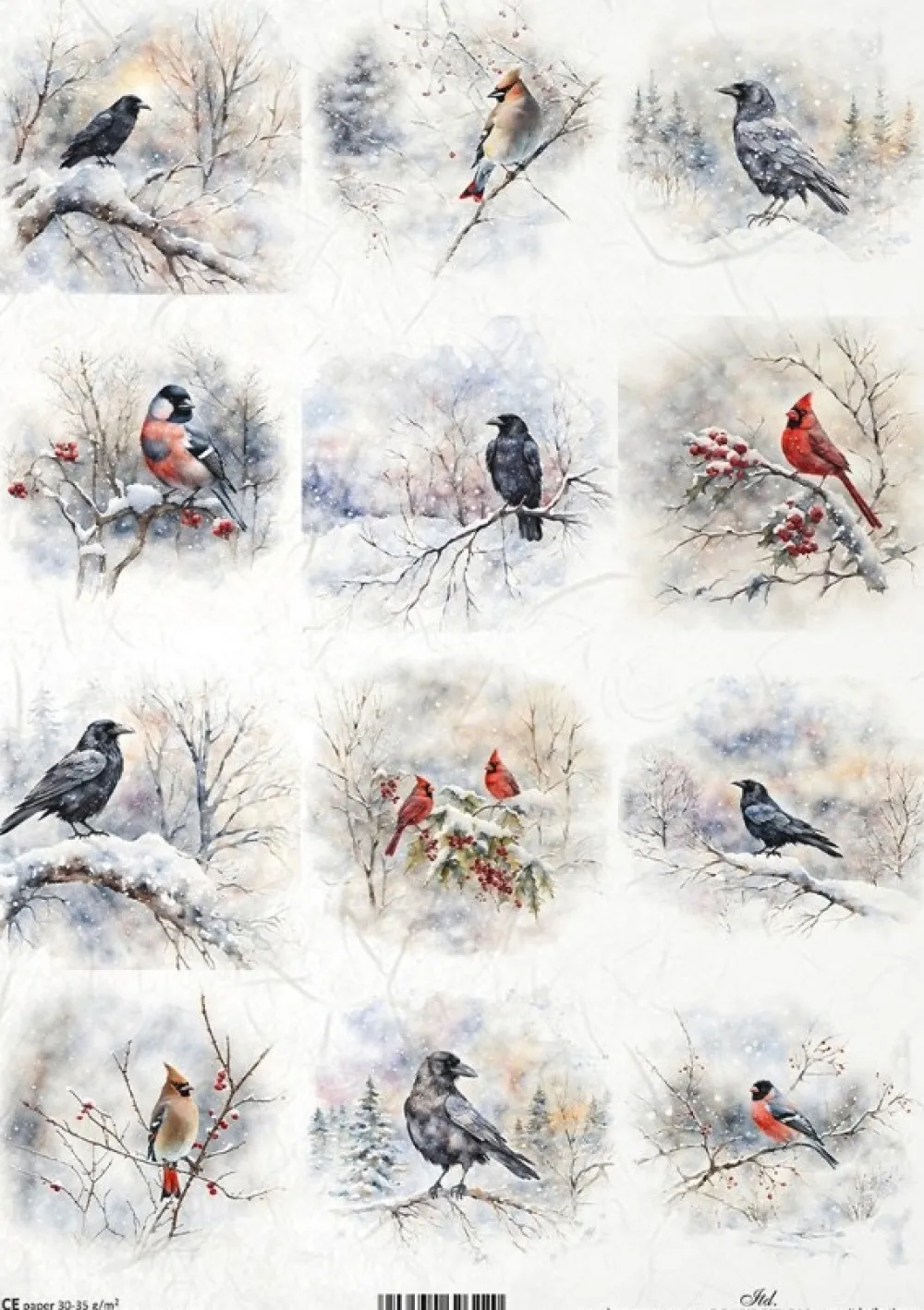 ITD Collection Papier do decoupage A4 - - ryżowy, R2491 > Papiery Do Decoupage