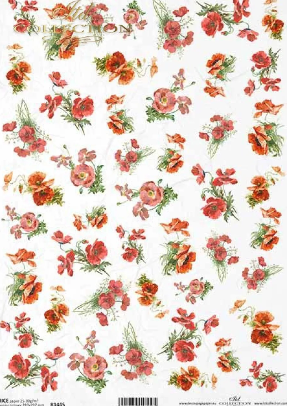 ITD Collection Papier do decoupage A4 - - ryżowy, R1444 > Papiery Do Decoupage