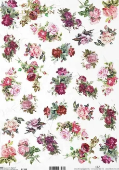 ITD Collection Papier do decoupage A4 - - ryżowy, R1328 > Papiery Do Decoupage