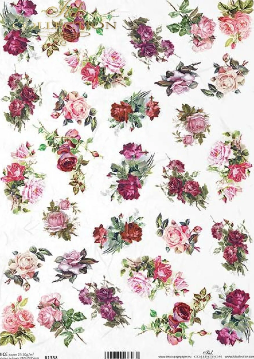ITD Collection Papier do decoupage A4 - - ryżowy, R1338