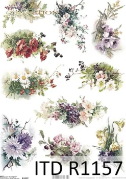 ITD Collection Papier do decoupage A4 - - ryżowy, R1157