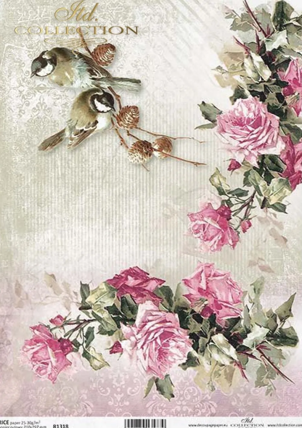ITD Collection Papier do decoupage A4 - - ryżowy, R1318