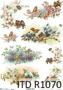 ITD Collection Papier do decoupage A4 - - ryżowy, R0421 > Papiery Do Decoupage
