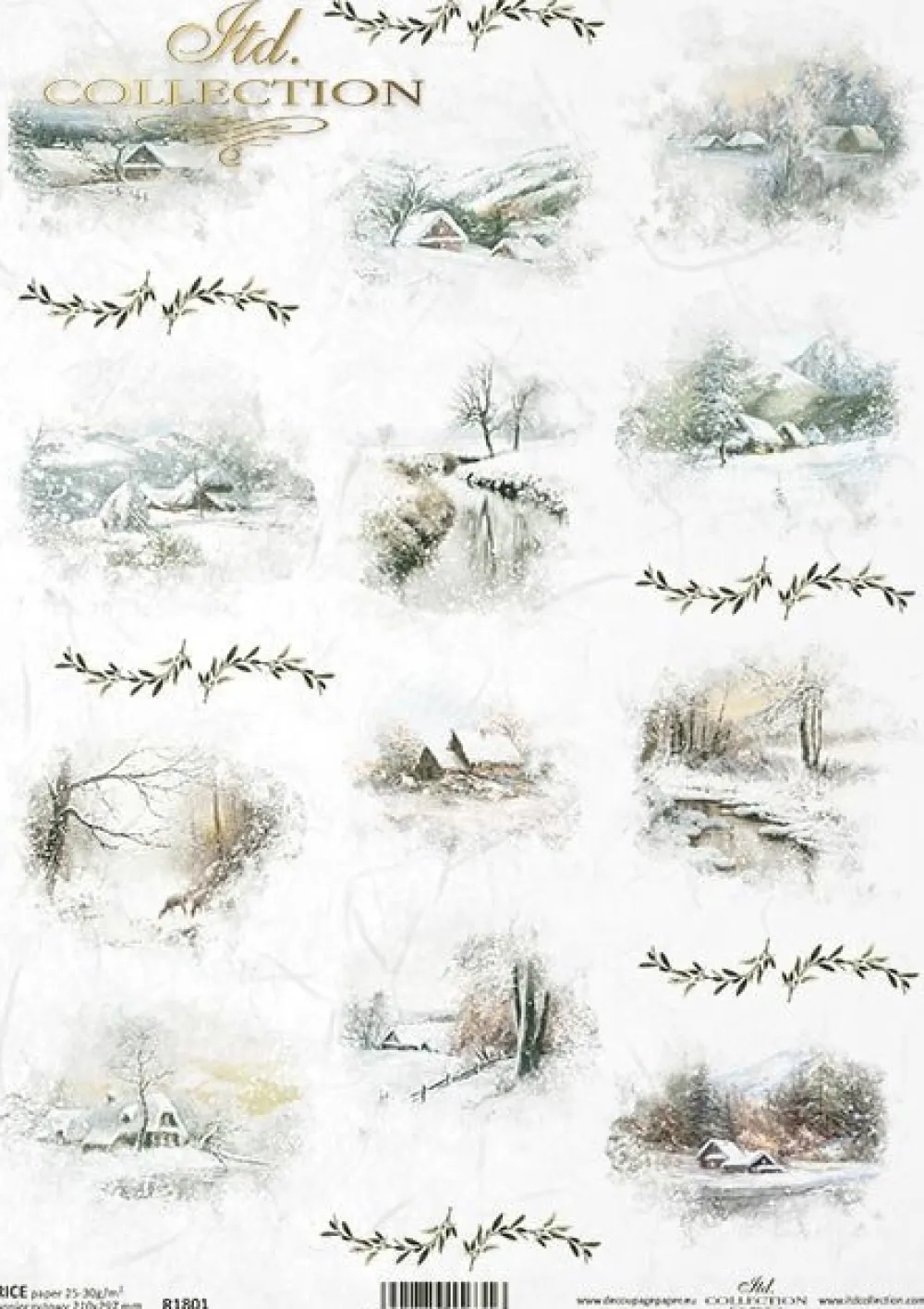 ITD Collection Papier do decoupage A4 - - ryżowy, R1801