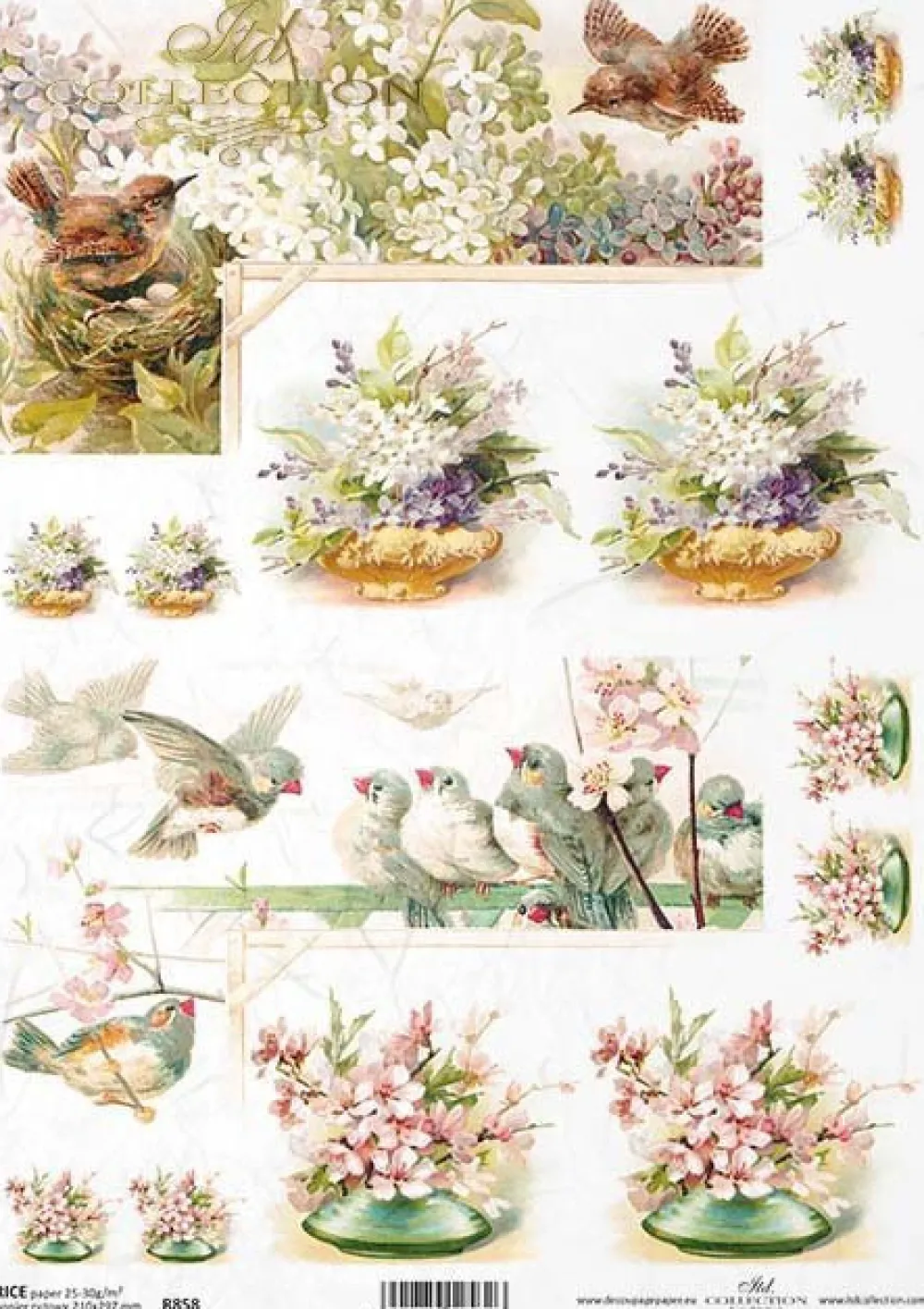 ITD Collection Papier do decoupage A4 - - ryżowy, R858