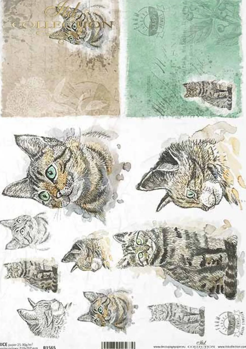 ITD Collection Papier do decoupage A4 - - ryżowy, R1565