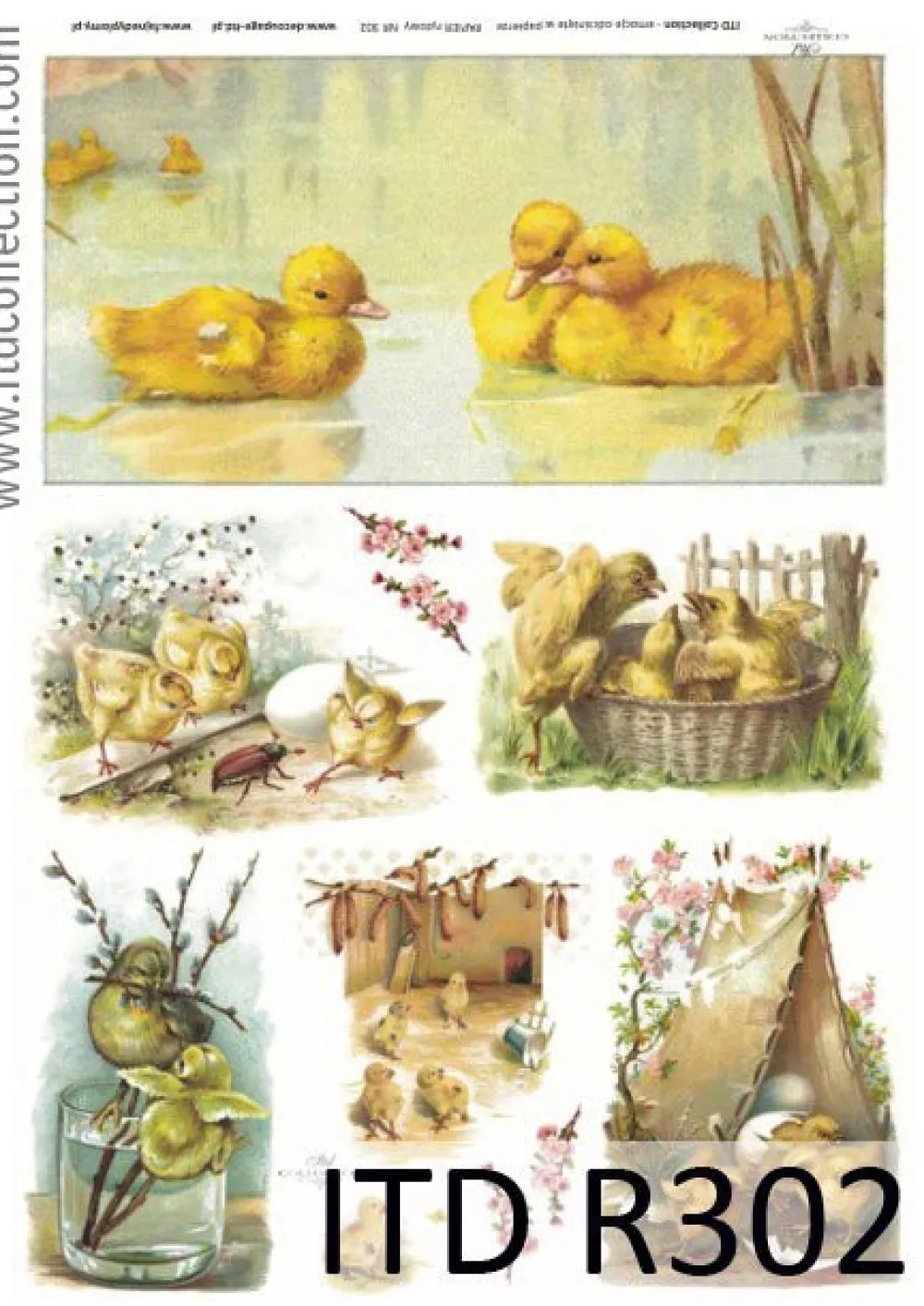 ITD Collection Papier do decoupage A4 - - ryżowy, R302