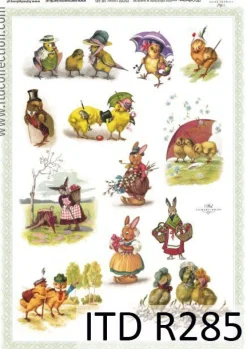 ITD Collection Papier do decoupage A4 - - ryżowy, R284 > Papiery Do Decoupage
