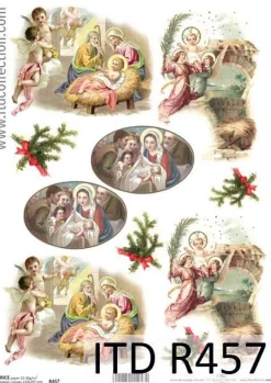 ITD Collection Papier do decoupage A4 - - ryżowy, R450 > Papiery Do Decoupage