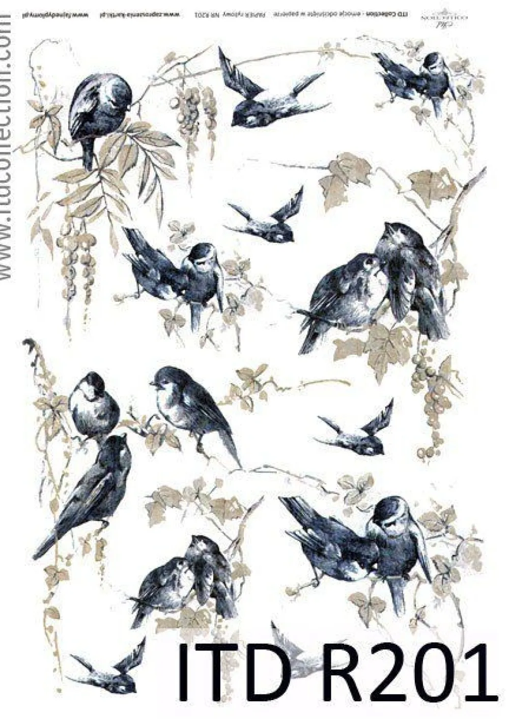 ITD Collection Papier do decoupage A4 - - ryżowy, R325 > Papiery Do Decoupage