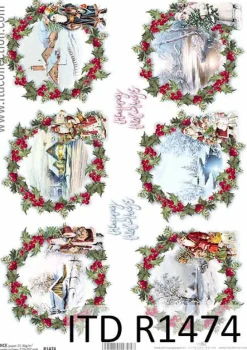 ITD Collection Papier do decoupage A4 - - ryżowy, R1474
