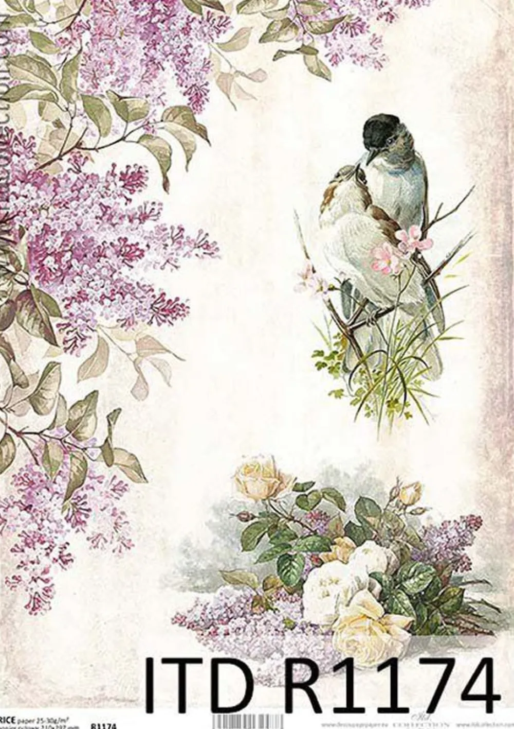 ITD Collection Papier do decoupage A4 - - ryżowy, R1174