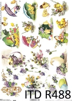 ITD Collection Papier do decoupage A4 - - ryżowy, R1023 > Papiery Do Decoupage
