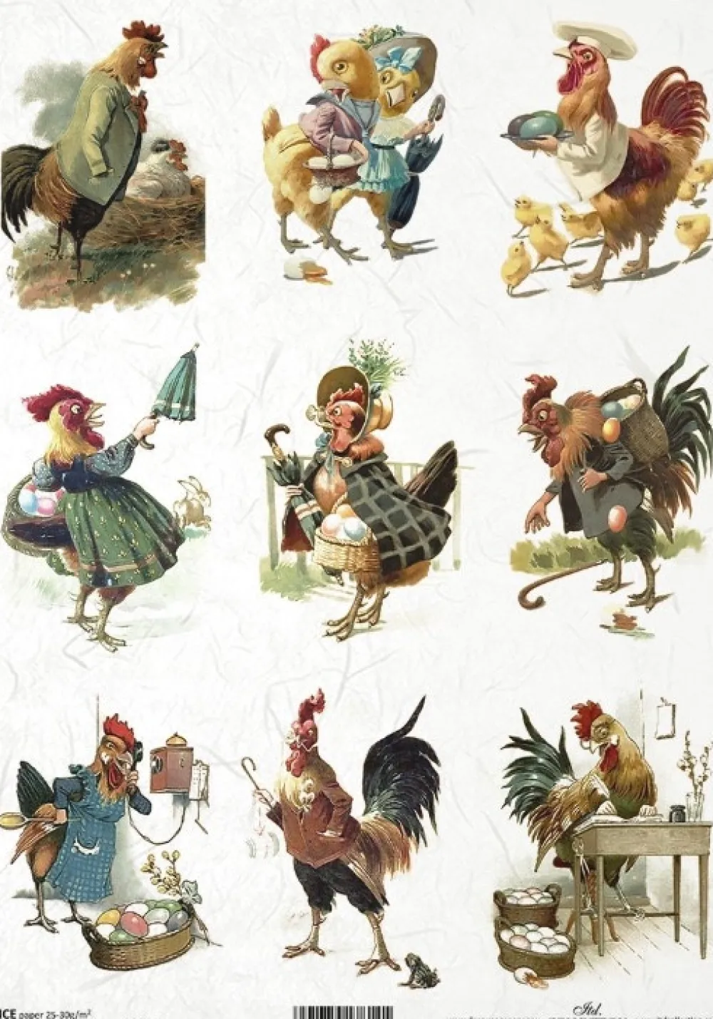 ITD Collection Papier do decoupage A4 - - ryżowy, R2165