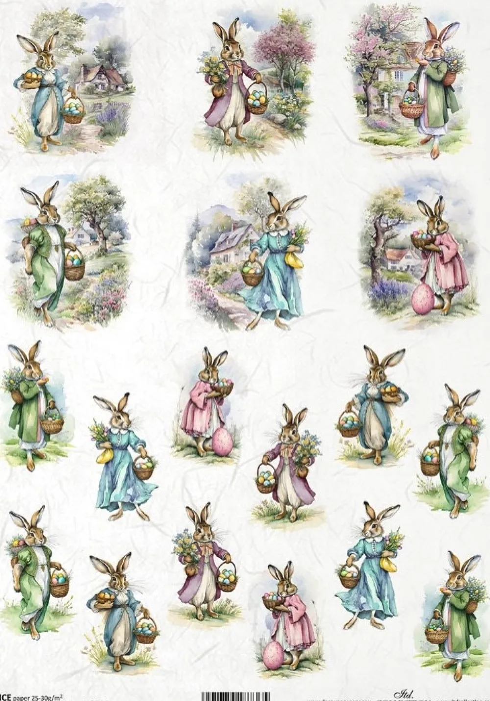 ITD Collection Papier do decoupage A4 - - ryżowy, R2367