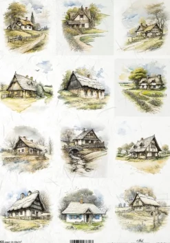 ITD Collection Papier do decoupage A4 - - ryżowy, R2347 > Papiery Do Decoupage