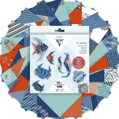 Clairefontaine Papier do origami, Sea Animals - - 70 g, 60 ark.