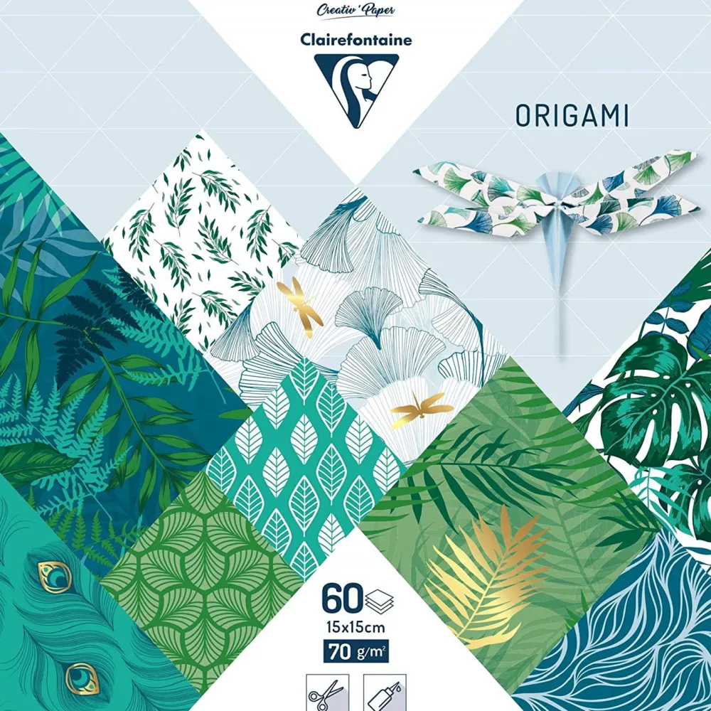 Clairefontaine Papier do origami, Vegetal Chic - - 70 g, 60 ark.