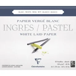 Clairefontaine Papier do pasteli suchych Ingres 24 x 30 cm - - 130 g 25 ark. > Papier Do Pasteli