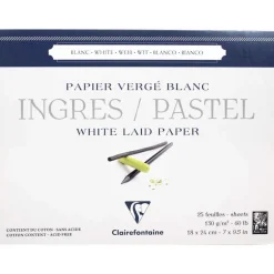 Clairefontaine Papier do pasteli suchych Ingres 18 x 24 cm - - 130 g 25 ark.