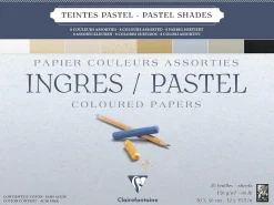 Clairefontaine Papier do pasteli suchych Ingres 30 x 40 cm - - 130 g 25 ark.