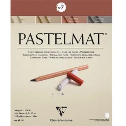 Clairefontaine Papier do pasteli suchych Pastelmat No. 7 - - 24 x 30 cm 360 g 12 ark. > Papier Do Pasteli