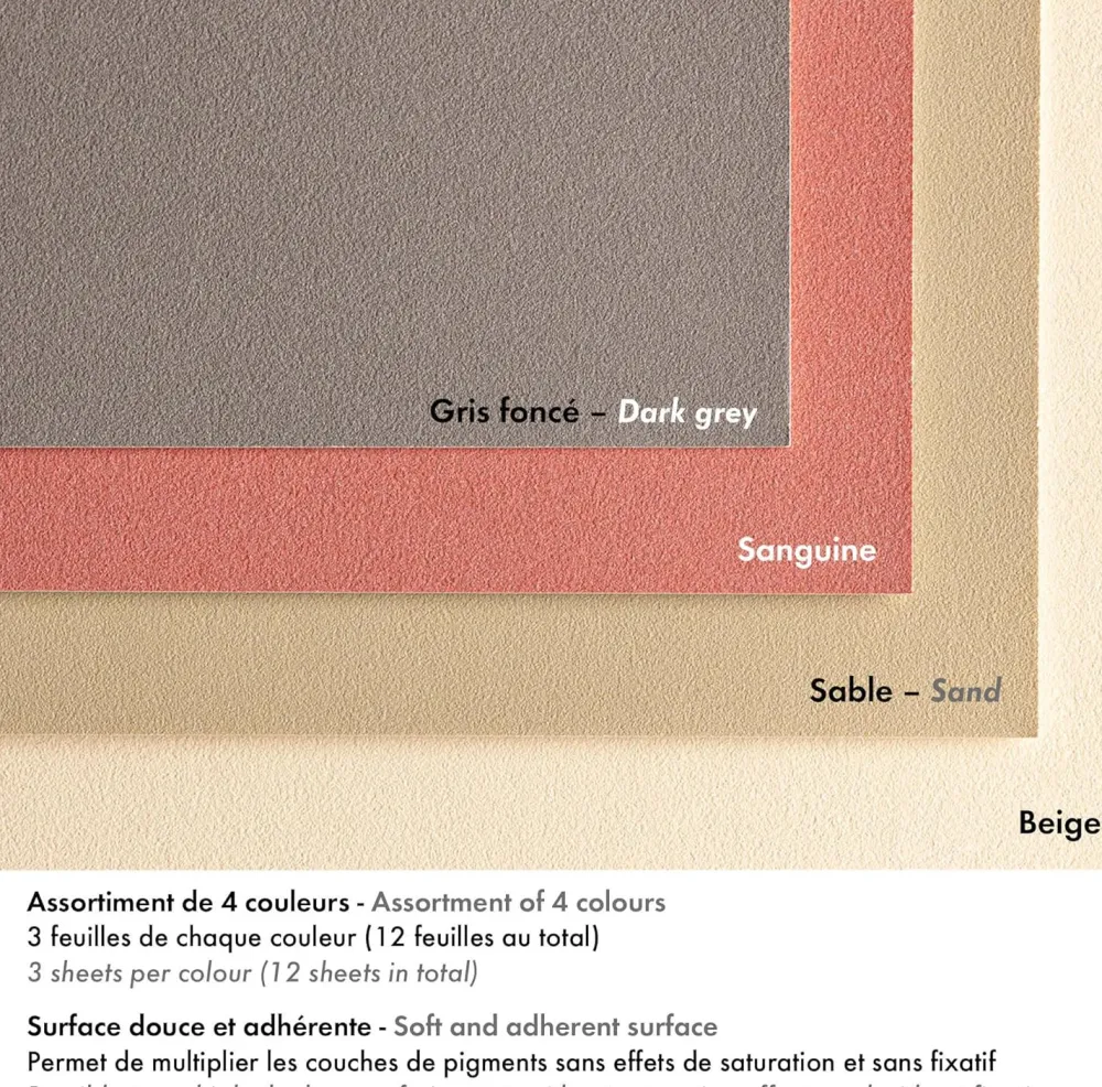 Clairefontaine Papier do pasteli suchych Pastelmat No. 7 - - 24 x 30 cm 360 g 12 ark. > Papier Do Pasteli