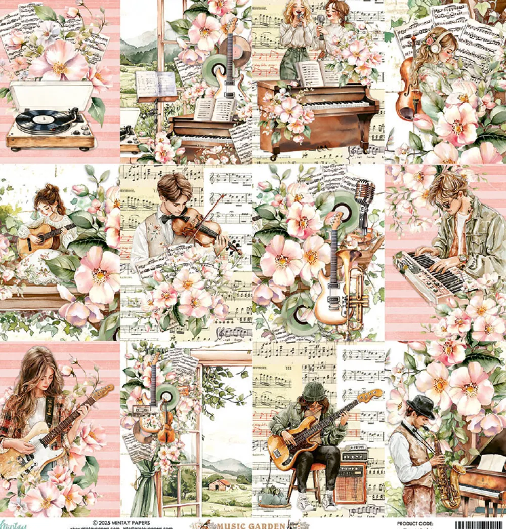 Mintay by Karola Papier do scrapbookingu 30,5 x 30,5 cm - Mintay - Lighthouse 01 > Papiery Do Scrapbookingu