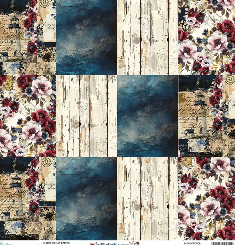 Mintay by Karola Papier do scrapbookingu 30,5 x 30,5 cm - Mintay - Bon Voyage 02 > Papiery Do Scrapbookingu