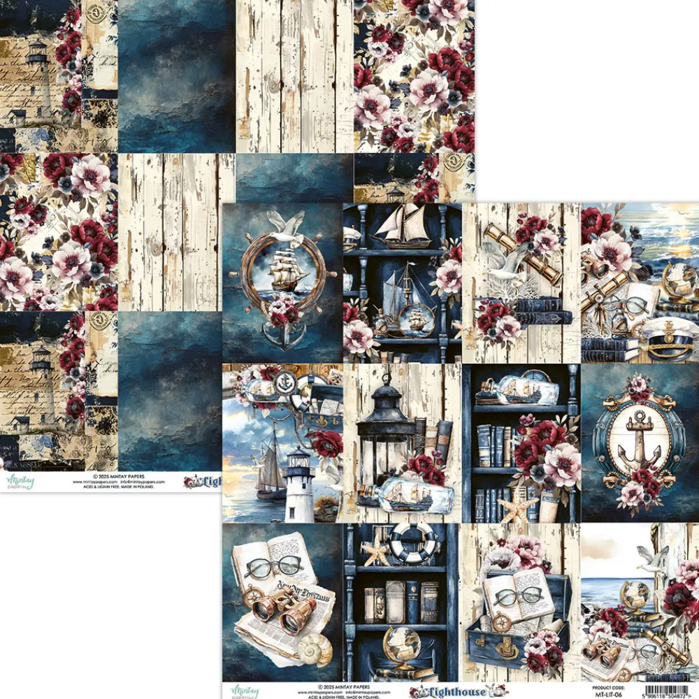 Mintay by Karola Papier do scrapbookingu 30,5 x 30,5 cm - Mintay - Bon Voyage 02 > Papiery Do Scrapbookingu