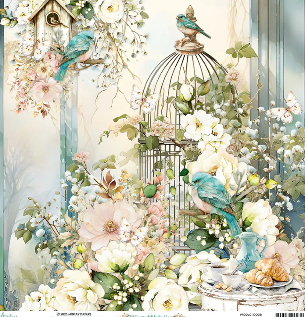 Mintay by Karola Papier do scrapbookingu 30,5 x 30,5 cm - Mintay - Winged Melodies 05 > Papiery Do Scrapbookingu