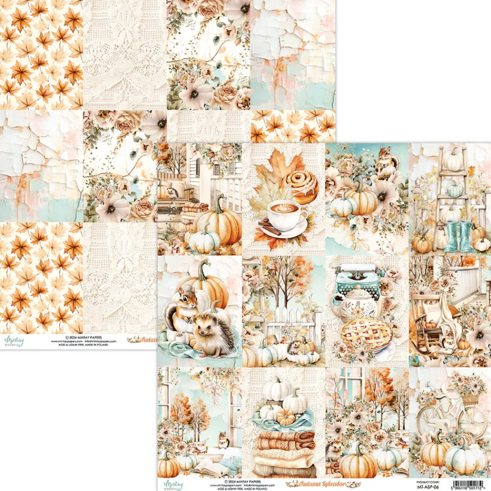 Mintay by Karola Papier do scrapbookingu 30,5 x 30,5 cm - Mintay - Autumn Splendor 06 > Papiery Do Scrapbookingu