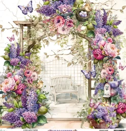 Mintay by Karola Papier do scrapbookingu 30,5 x 30,5 cm - Mintay - Lilac Garden 02 > Papiery Do Scrapbookingu