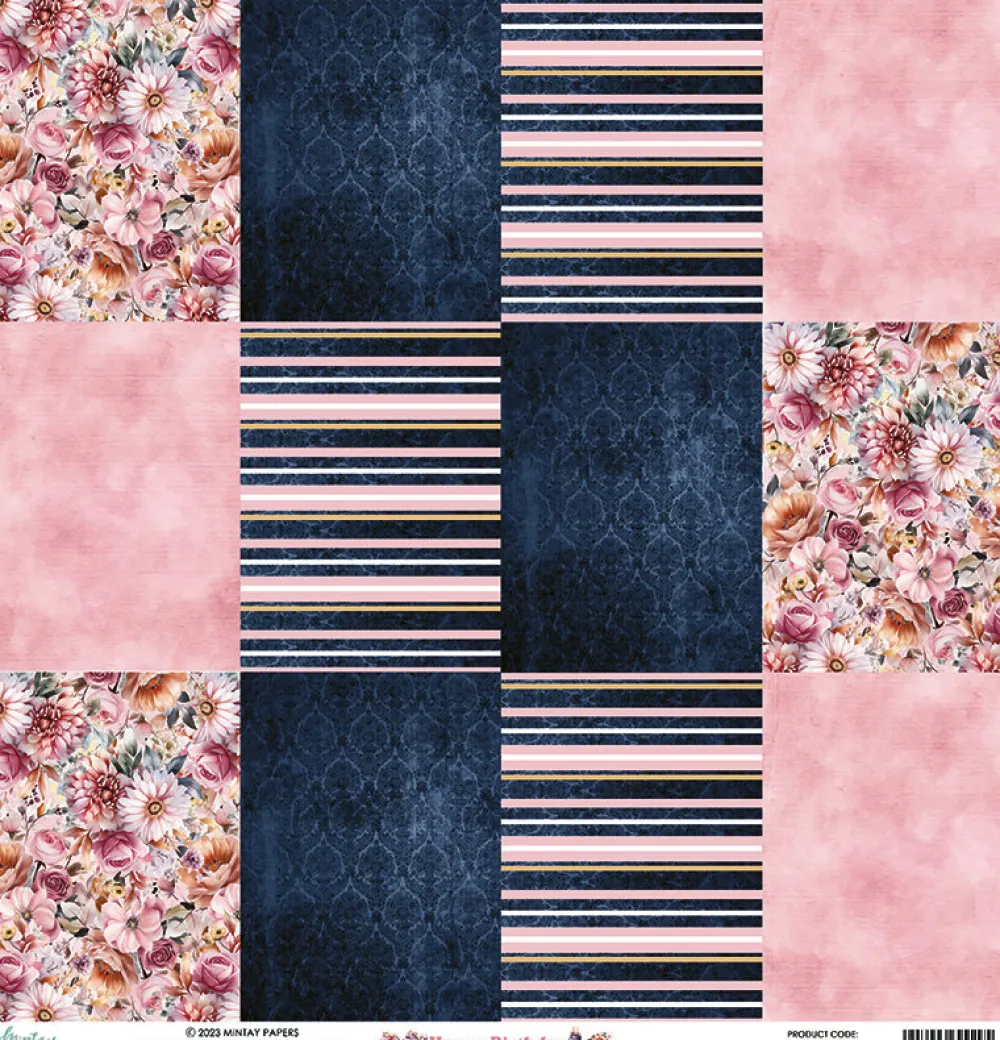 Mintay by Karola Papier do scrapbookingu 30,5 x 30,5 cm - Mintay - Happy Birthday 06 > Papiery Do Scrapbookingu