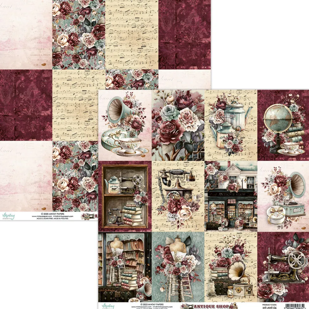 Mintay by Karola Papier do scrapbookingu 30,5 x 30,5 cm - Mintay - Antique Shop 06