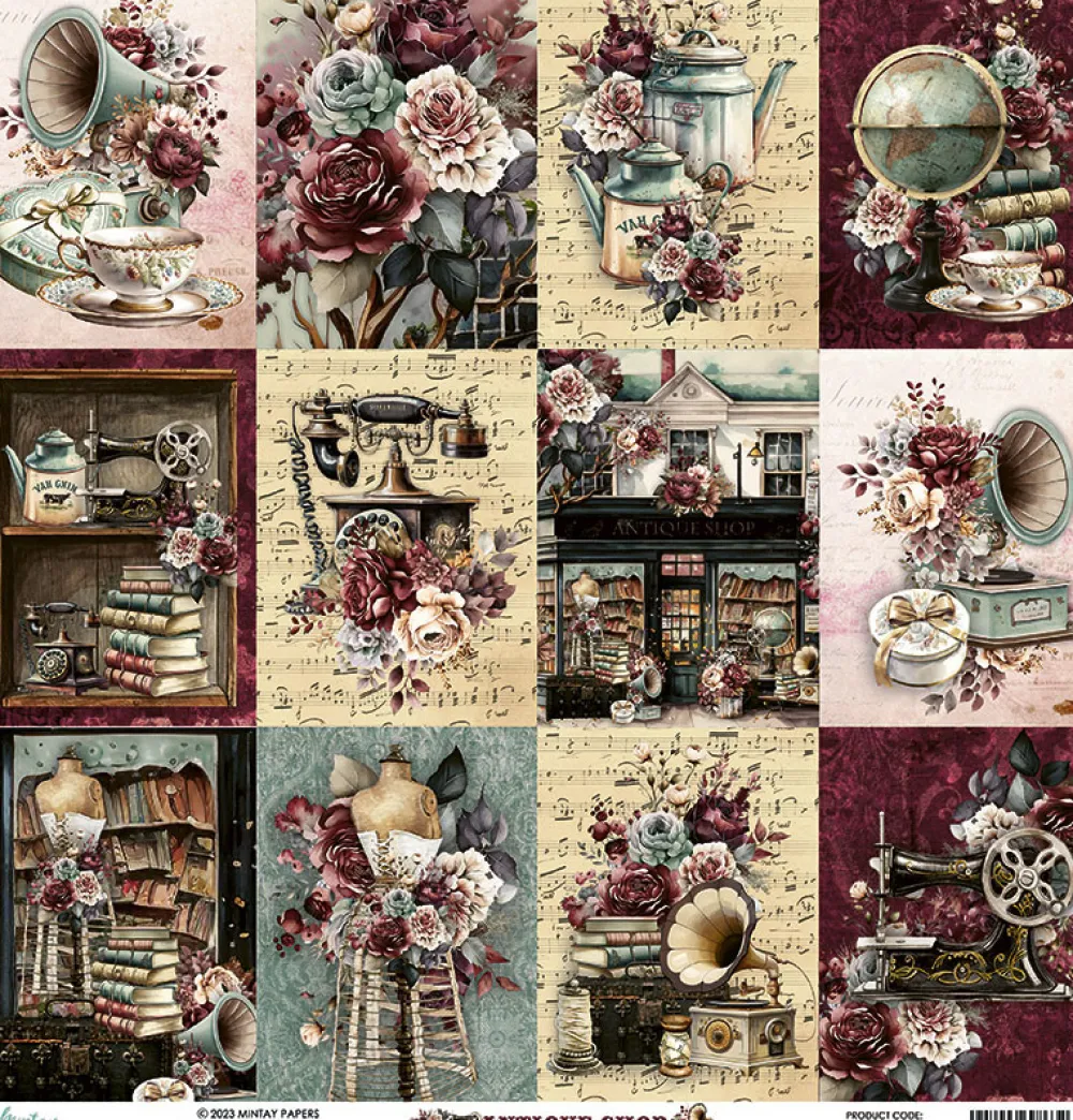 Mintay by Karola Papier do scrapbookingu 30,5 x 30,5 cm - Mintay - Antique Shop 06