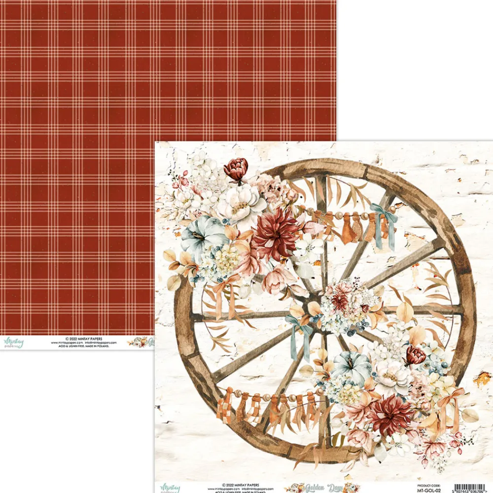 Mintay by Karola Papier do scrapbookingu 30,5 x 30,5 cm - Mintay - Golden Days 02