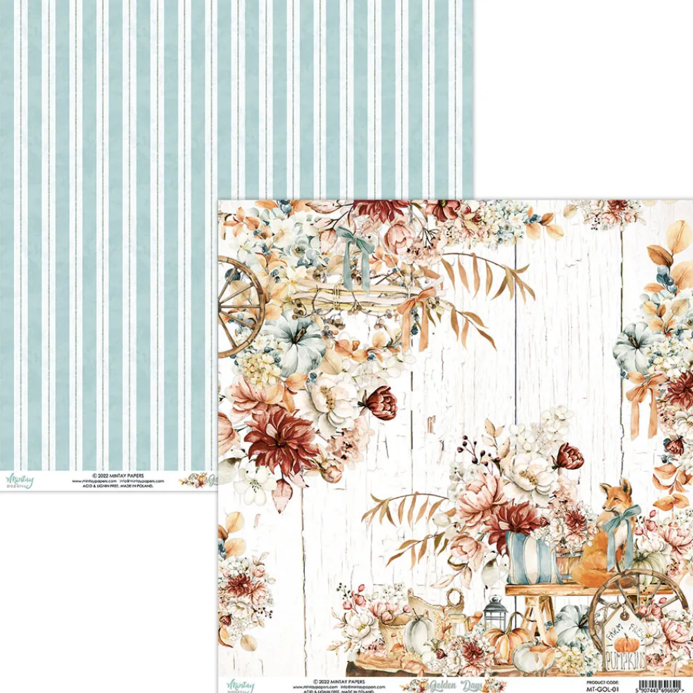 Mintay by Karola Papier do scrapbookingu 30,5 x 30,5 cm - Mintay - Golden Days 01 > Papiery Do Scrapbookingu