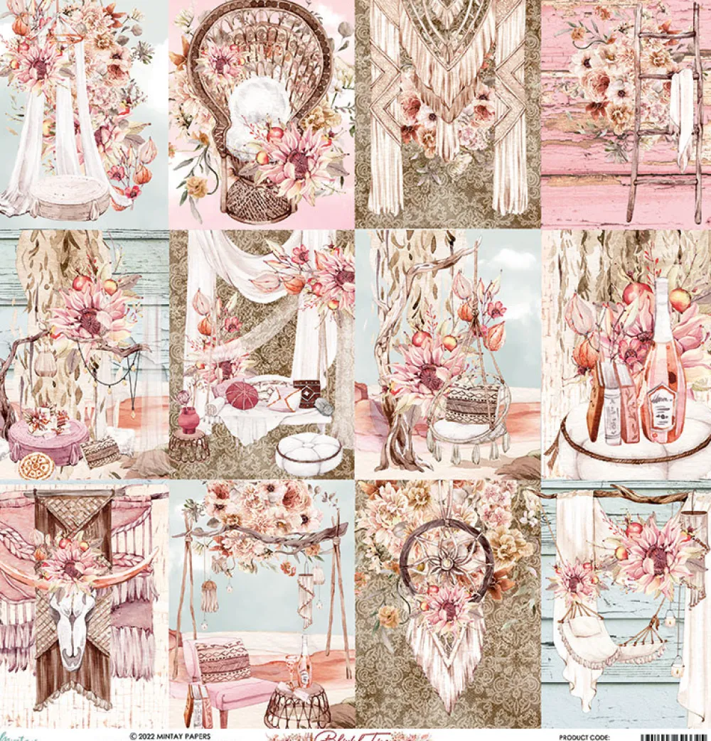 Mintay by Karola Papier do scrapbookingu 30,5 x 30,5 cm - Mintay - Blissful Time 06 > Papiery Do Scrapbookingu