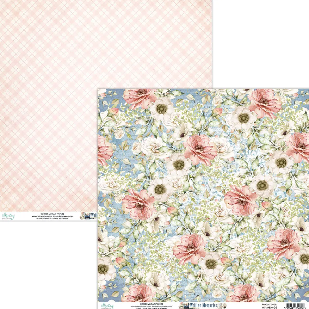 Mintay by Karola Papier do scrapbookingu 30,5 x 30,5 cm - Mintay - Written Memories 05 > Papiery Do Scrapbookingu