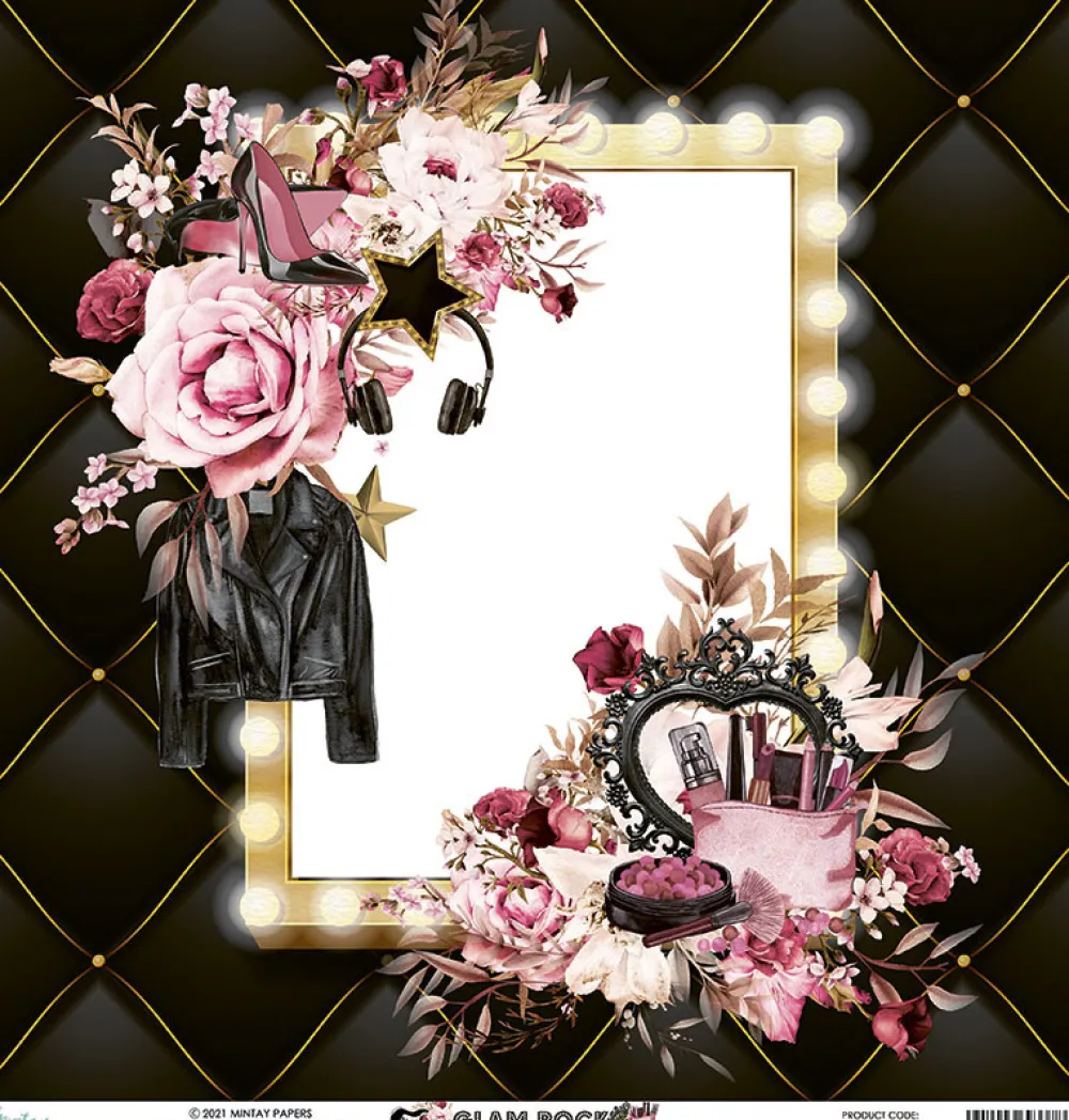 Mintay by Karola Papier do scrapbookingu 30 x 30 cm - Mintay - Glam Rock 02