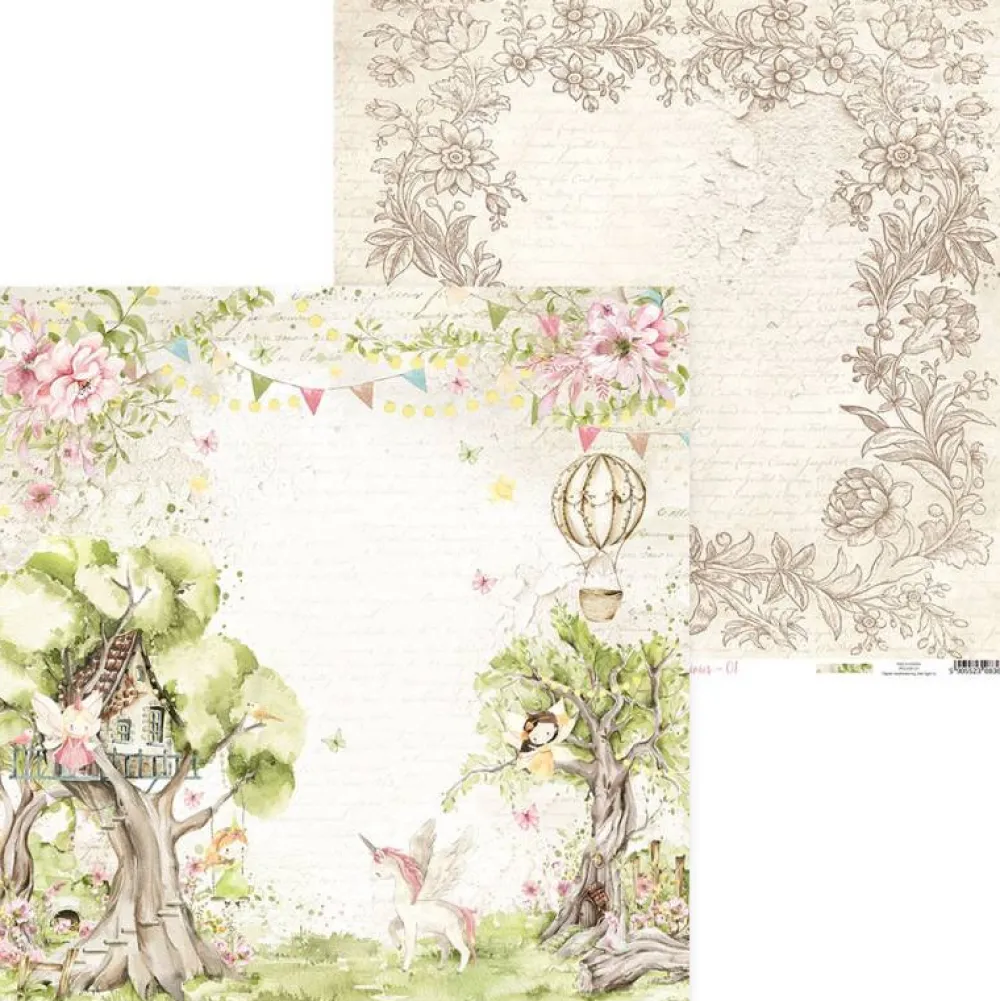 Piatek Trzynastego Papier do scrapbookingu 30,5 x 30,5 cm - Piątek Trzynastego - Believe in Fairies 01 > Papiery Do Scrapbookingu