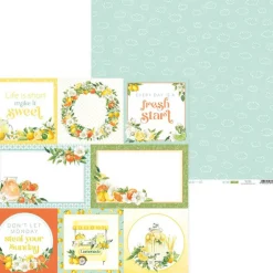 Piatek Trzynastego Papier do scrapbookingu 30,5 x 30,5 cm - Piątek Trzynastego - Fresh Lemonade 01 > Papiery Do Scrapbookingu